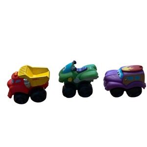 Tonka LilChuck and Friends Mini Vehicle Lot Red Dump Truck Green ATV Purple Van